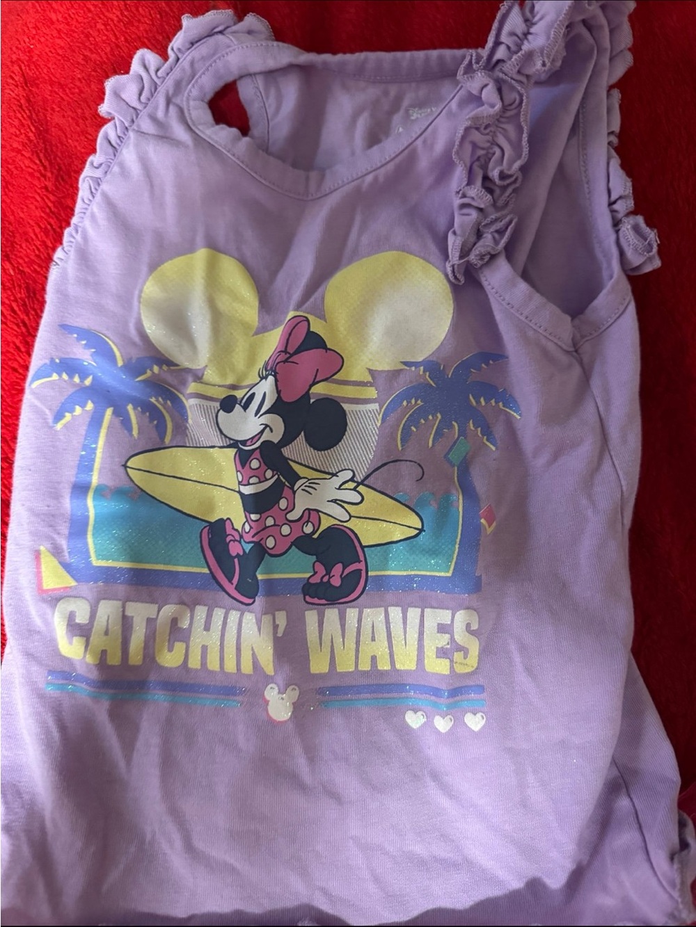 Disney Purple Minnie Mouse 'Catchin' Waves' Tank Top